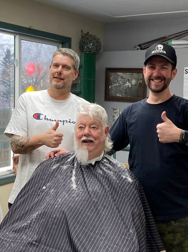 Happy customer at Valleyview Barbers