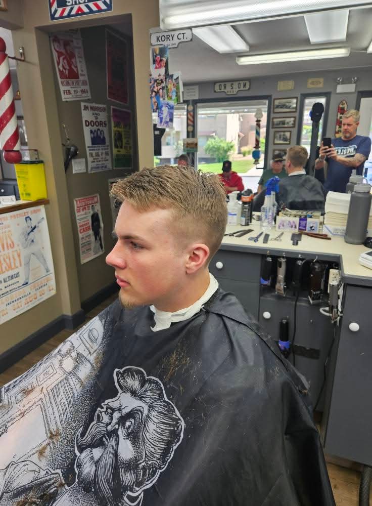 Clean fade haircut result