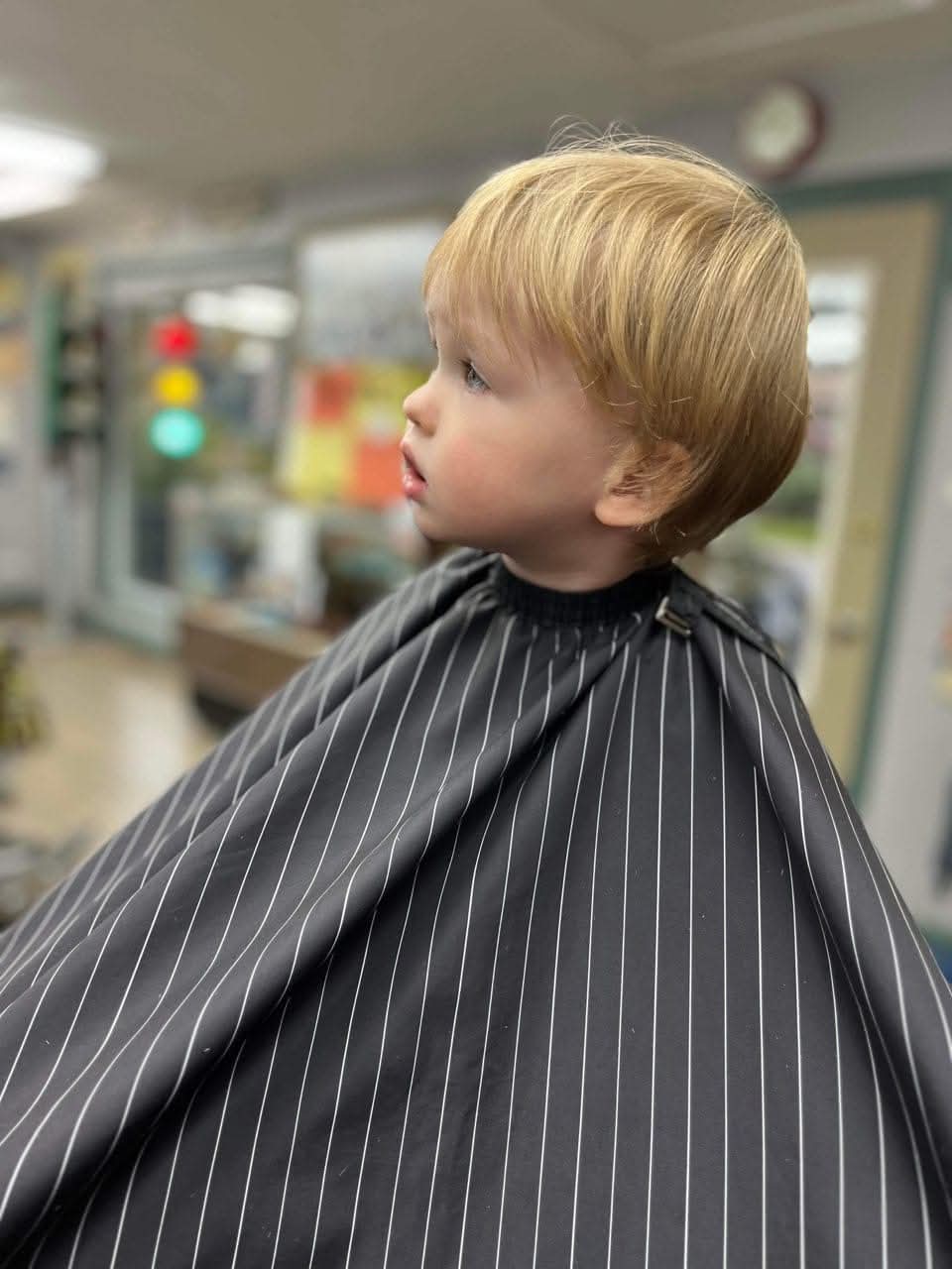 Young client haircut at Valleyview Barbers